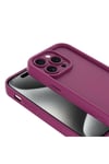 iPhone 15 Pro Max Kılıf Kamera Korumalı NVTH Ananas Kapak - Mürdüm