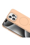 iPhone 15 Pro Max Kılıf Magsafe Şarj Özellikli NVTH Ruby Silikon Kapak - Lacivert