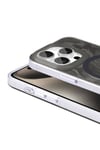 iPhone 15 Pro Max Kılıf Magsafe Şarj Özellikli Fırça Boya Desenli NVTH Palet Kapak - Gri