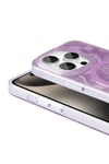 iPhone 15 Pro Max Kılıf Magsafe Şarj Özellikli Fırça Boya Desenli NVTH Palet Kapak - Gri