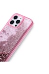 iPhone 15 Pro Max Kılıf Sıvılı Simli Şeffaf Arka Yüzey NVTH Keto Silikon Kapak - Siyah