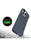 iPhone 15 Pro Max Uyumlu NVTH AiHTTg Kenarlı T-Max Mat Standlı Kılıf-Siyah