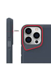 iPhone 15 Pro Max Uyumlu NVTH AiHTTg Kenarlı T-Max Mat Standlı Kılıf-Gri