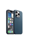 iPhone 15 Pro Max Uyumlu NVTH Magsafe Şarj Özellikli Mikro Fiber Optimal Kılıf-Mavi