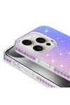 iPhone 15 Pro Max Uyumlu Parlak Renk Geçişli NVTH Velle Kılıf-Beyaz