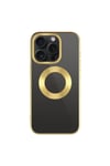 iPhone 15 Pro Max Uyumlu Tek Kamera Çerçeveli Logo Gösteren NVTH Omega Kılıf-Siyah