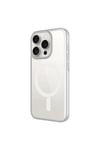 iPhone 15 Pro Max Uyumlu Wireless Şarj Özellikli Sert PC NVTH Mat Riksos Magsafe Kılıf-Gümüş
