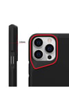 iPhone 15 Pro Uyumlu NVTH AiHTTg Kenarlı T-Max Mat Standlı Kılıf-Siyah