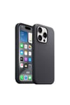 iPhone 15 Pro Uyumlu NVTH Magsafe Şarj Özellikli Mikro Fiber Optimal Kılıf-Siyah