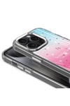 iPhone 15 Pro Uyumlu Simli Desenli Parlak NVTH Task Kılıf-Mavi