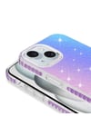 iPhone 15 Uyumlu Parlak Renk Geçişli NVTH Velle Kılıf-Beyaz