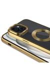 iPhone 15 Uyumlu Tek Kamera Çerçeveli Logo Gösteren NVTH Omega Kılıf-Lacivert