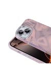 iPhone 16 Kılıf Airbagli Parlak Taş Detay Tasarımlı Uyumlu NVTH Esila Kapak-Pembe