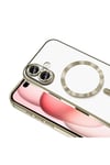 iPhone 16 Kılıf Kamera Korumalı Magsafe Wireless Şarj Özellikli NVTH Demre Kapak - Gold