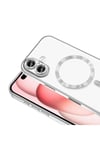 iPhone 16 Kılıf Kamera Korumalı Magsafe Wireless Şarj Özellikli NVTH Demre Kapak - Gümüş