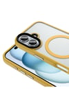 iPhone 16 Kılıf Mat Arka Yüzey Wireless Şarj Özellikli NVTH Flet Magsafe Kapak - Rose Gold