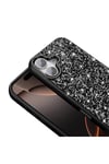 iPhone 16 Kılıf Parlak Taşlı Tasarım NVTH Pırlanta Kapak - Gold