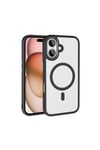 iPhone 16 Kılıf Wireless Şarj Özellikli NVTH Krom Magsafe Silikon Kapak - Rose Brown