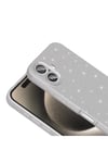 iPhone 16 Plus Kılıf Kamera Korumalı Simli Lüks NVTH Koton Kapak - Gümüş