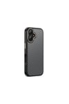 iPhone 16 Plus Kılıf M-safe Şarj Özellikli Karbon Fiber Görünümlü NVTH Antina Kapak - Siyah-Yeşil
