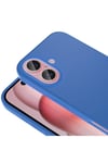 iPhone 16 Plus Kılıf Magsafe Şarj Özellikli Sıvı Teknolojili Silinebilir Sert NVTH Kivi Kapak-Mavi