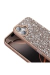 iPhone 16 Plus Kılıf Parlak Taşlı Tasarım NVTH Pırlanta Kapak - Gri