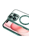 iPhone 16 Pro Kılıf Kamera Korumalı Magsafe Wireless Şarj Özellikli NVTH Demre Kapak - Yeşil