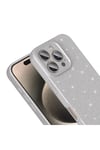 iPhone 16 Pro Kılıf Kamera Korumalı Simli Lüks NVTH Koton Kapak - Gümüş