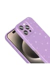 iPhone 16 Pro Kılıf Kamera Korumalı Simli Lüks NVTH Koton Kapak - Siyah