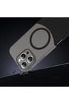 iPhone 16 Pro Kılıf M-Safe Şarj Özellikli Mıknatıslı NVTH Duble Kapak - Gri