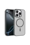 iPhone 16 Pro Kılıf M-safe Şarj Özellikli NVTH Babet Kapak - Gri