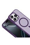iPhone 16 Pro Kılıf M-safe Şarj Özellikli NVTH Babet Kapak - Mavi