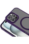 iPhone 16 Pro Kılıf Magsafe Şarj Özellikli Mat Arka Yüzey NVTH Sio Kapak - Rose Gold