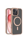 iPhone 16 Pro Kılıf Magsafe Şarj Özellikli Mat Arka Yüzey NVTH Sio Kapak - Rose Gold