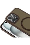 iPhone 16 Pro Kılıf Magsafe Şarj Özellikli Mat Arka Yüzey NVTH Sio Kapak - Rose Gold