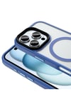 iPhone 16 Pro Kılıf Mat Arka Yüzey Wireless Şarj Özellikli NVTH Flet Magsafe Kapak - Desert Titanyum