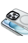 iPhone 16 Pro Kılıf Mat Arka Yüzey Wireless Şarj Özellikli NVTH Flet Magsafe Kapak - Desert Titanyum