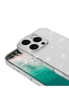 iPhone 16 Pro Kılıf Parlayan Simli Şeffaf NVTH Redos Kapak-Şeffaf