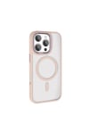 iPhone 16 Pro Kılıf Wireless Şarj Özellikli NVTH Krom Magsafe Silikon Kapak - Rose Brown