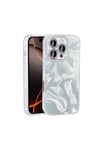 iPhone 16 Pro Max Kılıf Airbagli Parlak Taş Detay Tasarımlı Uyumlu NVTH Esila Kapak-Beyaz