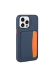 iPhone 16 Pro Max Kılıf Kartlıklı NVTH X-Kart Silikon Kapak - Lacivert