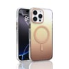 iPhone 16 Pro Max Kılıf M-safe Şarj Özellikli Transparan Renk Geçişli NVTH Toros Kapak - Rose Gold