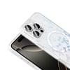 iPhone 16 Pro Max Kılıf M-Safe Şarj Özellikli Şeffaf NVTH Folk Sert Kapak - Kalp