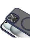 iPhone 16 Pro Max Kılıf Magsafe Şarj Özellikli Mat Arka Yüzey NVTH Sio Kapak-Siyah