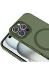 iPhone 16 Pro Max Kılıf Magsafe Şarj Özellikli Mat Arka Yüzey NVTH Sio Kapak-Siyah
