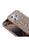 iPhone 16 Pro Max Kılıf Parlak Taşlı Tasarım NVTH Pırlanta Kapak - Siyah
