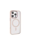 iPhone 16 Pro Max Kılıf Wireless Şarj Özellikli NVTH Krom Magsafe Silikon Kapak - Rose Brown