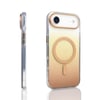 iPhone 17 Air Kılıf M-safe Şarj Özellikli Transparan Renk Geçişli NVTH Toros Kapak - Rose Gold