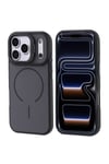 iPhone 17 Pro Kılıf M-safe Şarj Özellikli Kamera Standlı NVTH Notron Kapak - Siyah