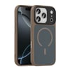 iPhone 17 Pro Kılıf Mat Arka Yüzey Wireless Şarj Özellikli NVTH Flet M-safe Kapak - Desert Titanyum